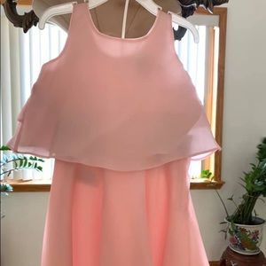 Ralph lauren pink silk top/skirt
